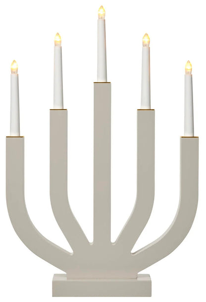 Adventsljusstake Linghed 5 lampor Beige