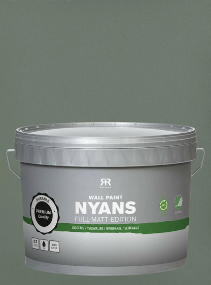 Väggfärg Nyans Full Matt Edition 2,7 liter Estate Green Närmaste NCS-kod: S6005-G50Y