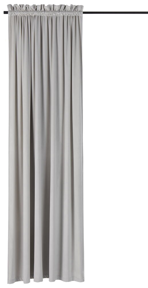 Gardinlängd Vivi 135x220 cm Mist grey Polyestersammet 1-pack