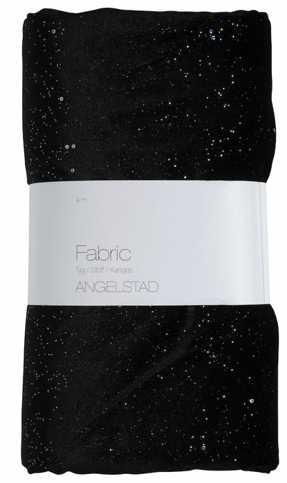 Tyg Angelstad 1,4 x 4 m Svart 93 % polyester / 7 % elastan