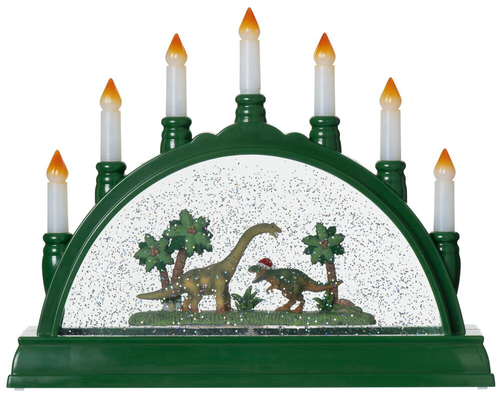 Adventsljusstake Vattnäs 7 lampor Grön