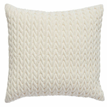 Prydnadskudde Twist 43x43 cm Vit Polyestersammet