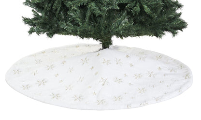 Julgranskjol Boda 110 cm Vit/Guld