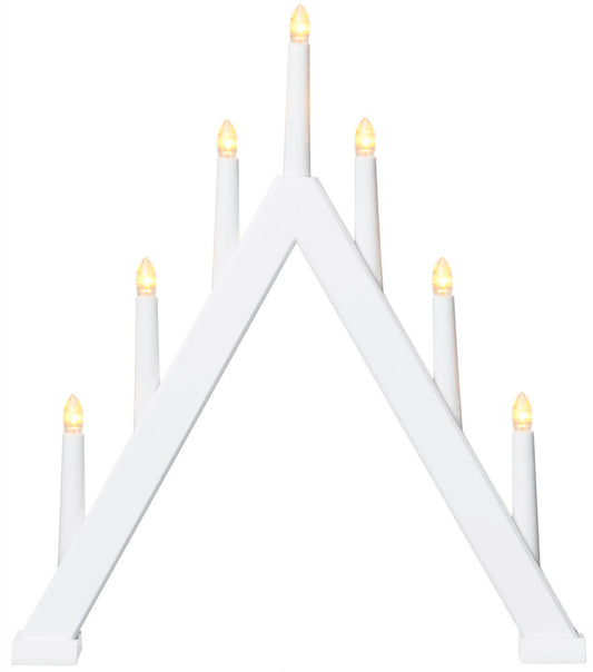 Adventsljusstake Mora 7 lampor Vit