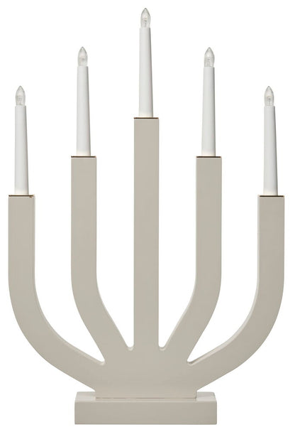 Adventsljusstake Linghed 5 lampor Beige