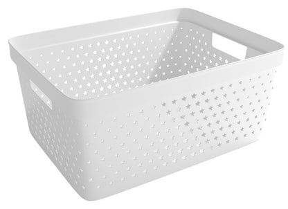 Förvaringskorg Star 35,8x27,1x16 cm 13 liter Vit Plast