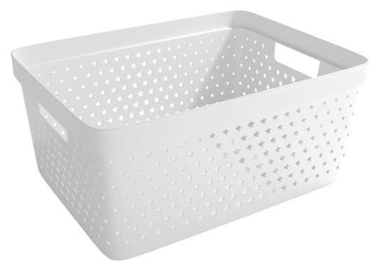 Förvaringskorg Star 35,8x27,1x16 cm 13 liter Vit Plast