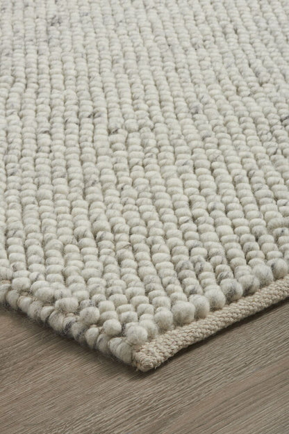 Matta i ullblandning Elsaform Annie 160x230 cm Ljusgrå 65% ull / 35% polyester