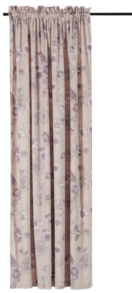 Gardinlängd Ines 135x220 cm Beige Polyestersammet 1-pack