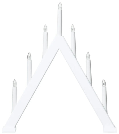 Adventsljusstake Mora 7 lampor Vit