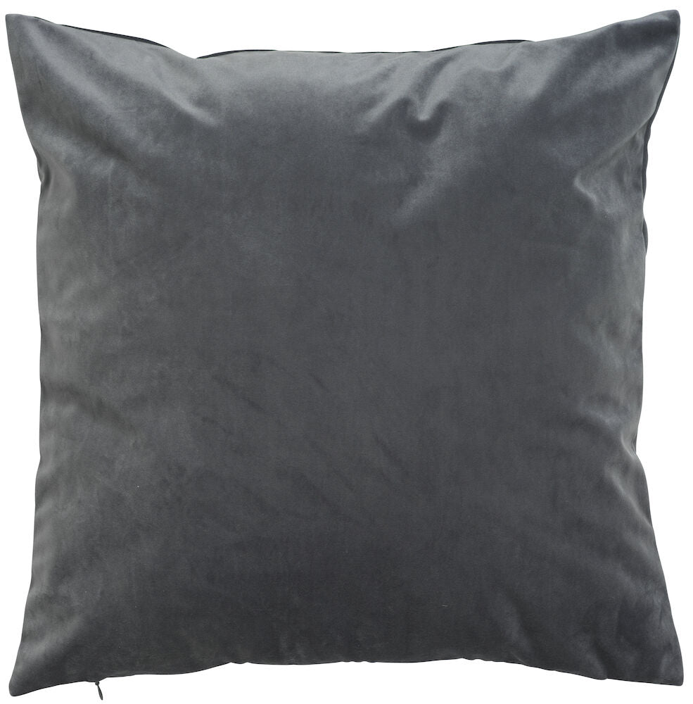 Kuddfodral Viola Granitgrå Polyestersammet Passar 50x50 cm