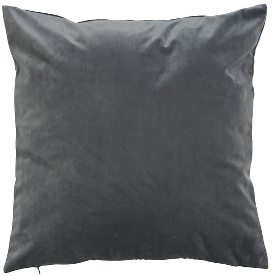 Kuddfodral Viola Granitgrå Polyestersammet Passar 50x50 cm
