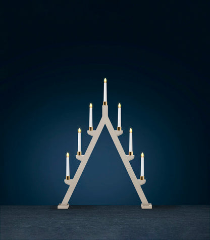 Adventsljusstake Jularbo 7 lampor Beige