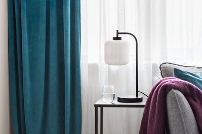 Gardinlängd Vivi 135x220 cm Petrol Polyestersammet 1-pack