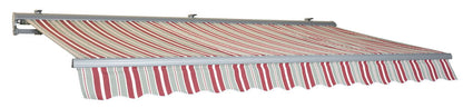 Terrassmarkis med motor 355x250 cm Grå/Bordeaux