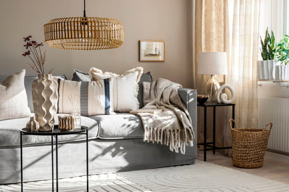 Kuddfodral Tuva Off-white Bomull Passar innerkudde 50x50 cm