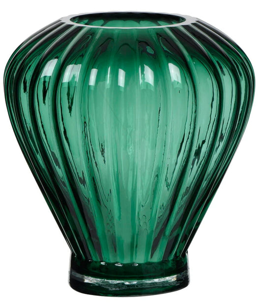 Vas Olivia 20 cm Grön Glas