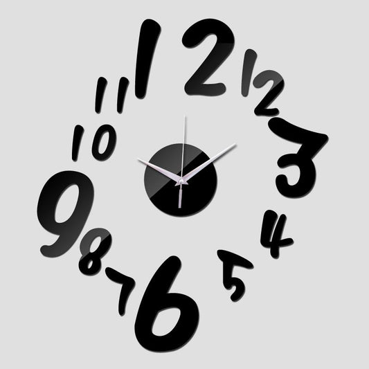 promotion mirror wall art acrylic quartz clocks fashion digital watch sticker safe home decor modern design