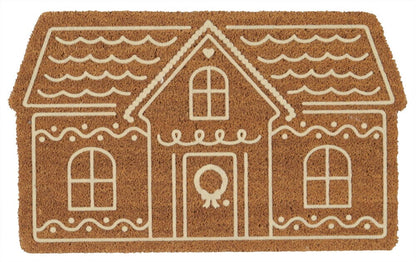 Dörrmatta Gingerbread house 45x75 cm Natur Kokosfiber