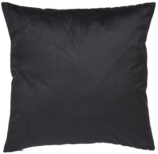 Kuddfodral Line Svart Polyestersammet Passar innerkudde 50x50 cm