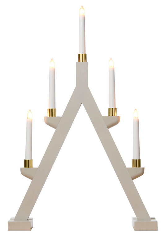 Adventsljusstake Jularbo 5 lampor Beige