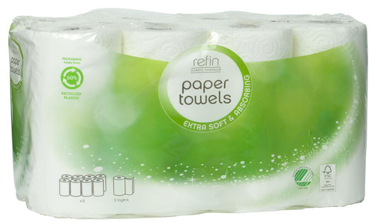 Hushållspapper Refin 8 -pack