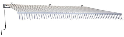 Terrassmarkis med vev 295x200 cm Grå/Vit