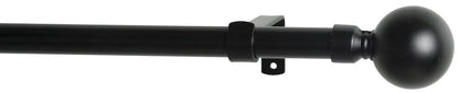 Gardinstångset Rut 110–210 cm Svart Stål