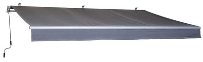 Terrassmarkis med vev 295x200 cm Grå