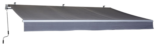 Terrassmarkis med vev 295x200 cm Grå