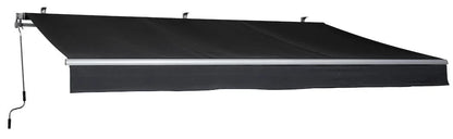 Terrassmarkis med vev 295x200 cm Svart