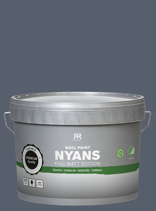 Väggfärg Nyans Full Matt Edition 2,7 liter Deep sea Närmaste NCS-kod S6010-R90B