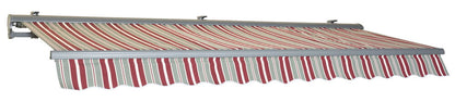 Terrassmarkis med motor 355x250 cm Grå/Bordeaux