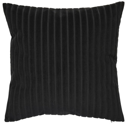Kuddfodral Line Svart Polyestersammet Passar innerkudde 50x50 cm