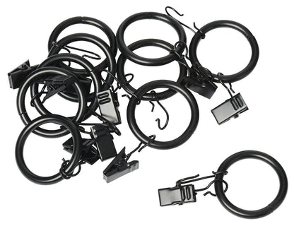 Gardinring 10 -pack Svart