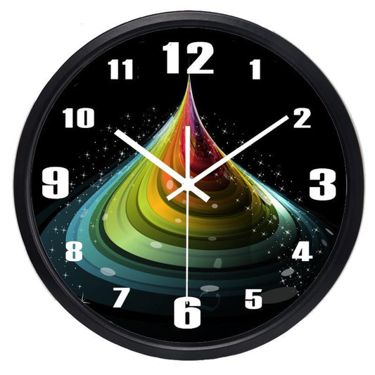 Creative Abstract Rainbow Quicksand Wall Clock Design hot fashion quartz watch home decor