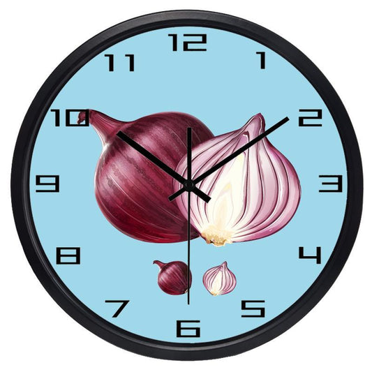 Lifelike Onion Wall Clock Creative Brief Living kitchen Room Clock